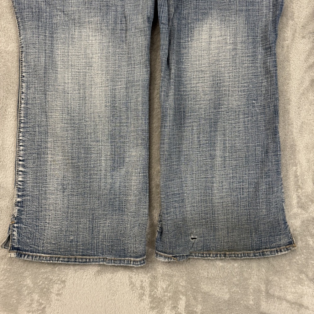 Hydraulic Jeans Womens 24 Short Y2K Wide Bootcut Stretch Flex Comfort Blue - Picture 12 of 16